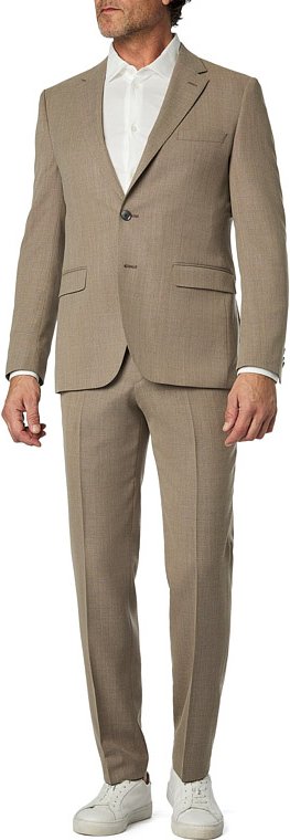 BOSS Black Herren Anzug beige meliert
