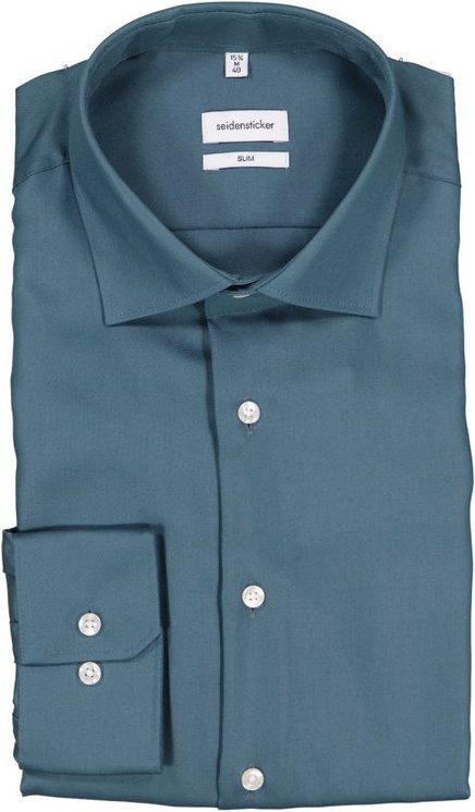 Seidensticker Herren Hemd blau Slim Fit