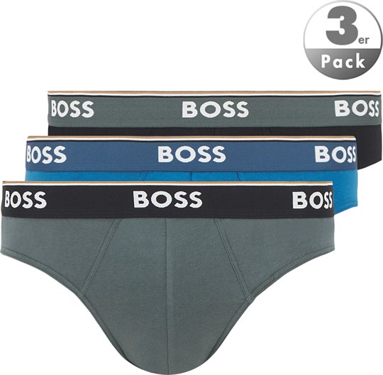 BOSS Black Herren Slips blau Baumwolle & Mix unifarben