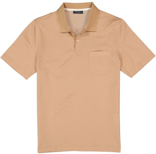 MAERZ Muenchen Herren Polo-Shirt braun meliert
