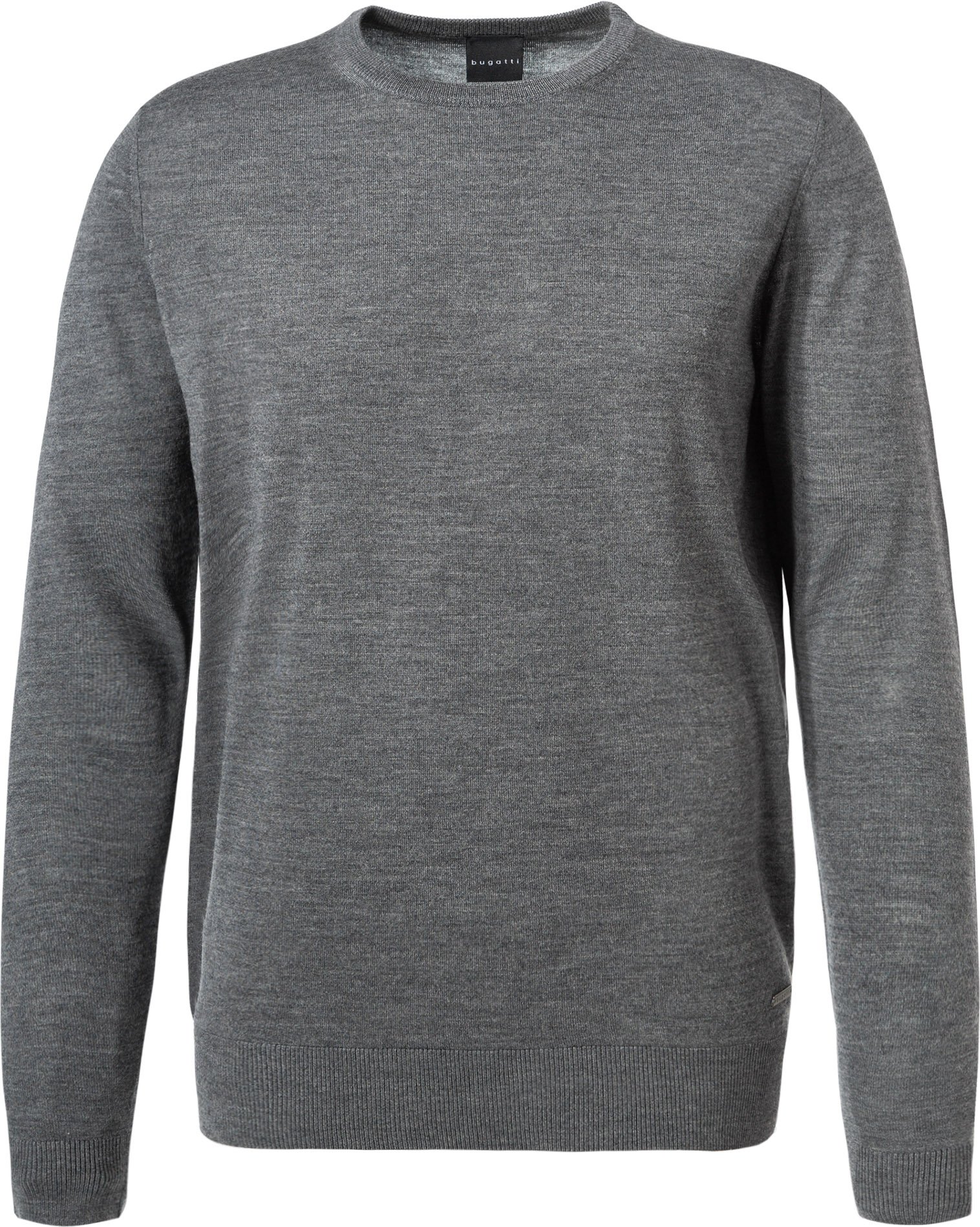 Thumbnail - bugatti Herren Pullover grau unifarben