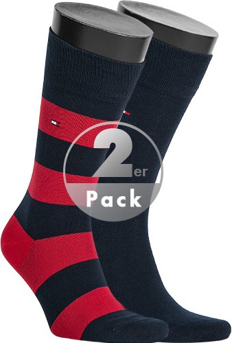 Tommy Hilfiger Herren Socken blau Baumwolle & Mix Gestreift