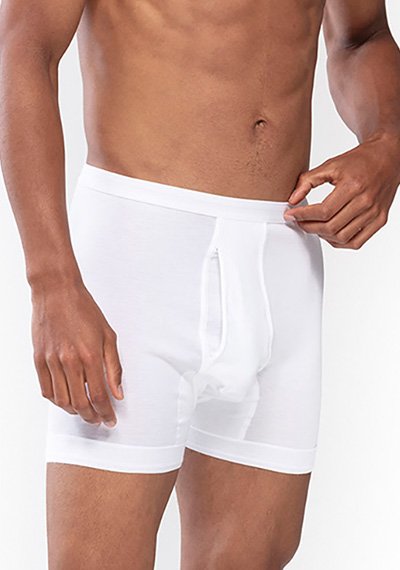 Thumbnail - Mey Herren Trunk weiß Baumwolle & Mix unifarben