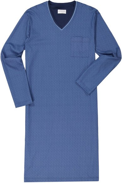 Novila Herren Schlafanzüge blau Jersey-Baumwolle