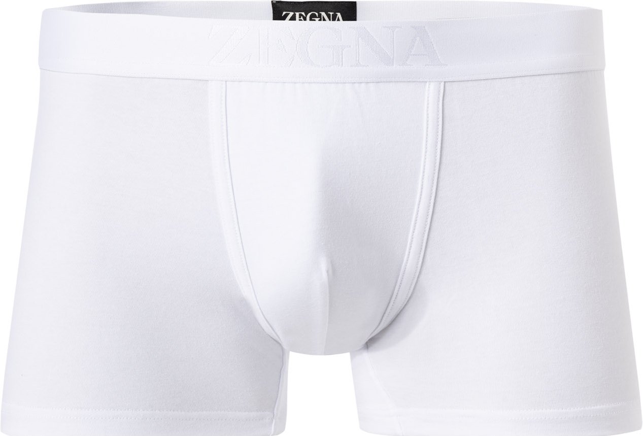 Thumbnail - Ermenegildo Zegna Herren Trunks weiß Baumwolle & Mix unifarben
