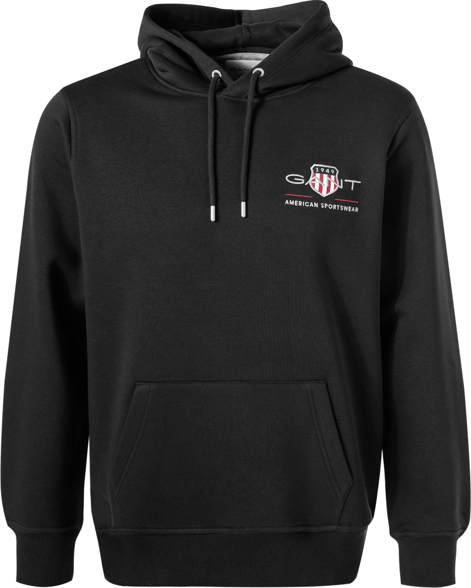Thumbnail - Gant Herren Hoodie schwarz unifarben
