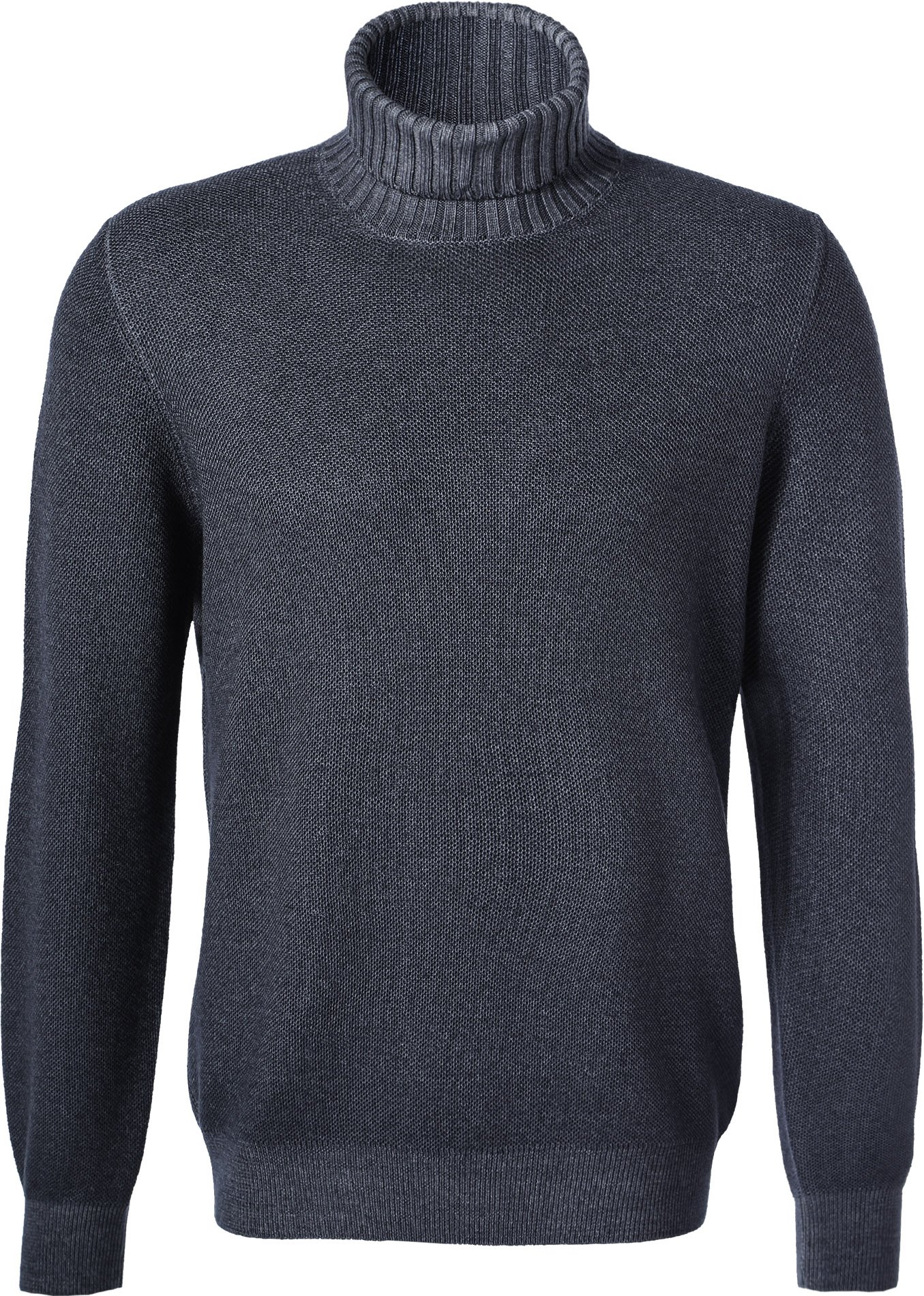 Thumbnail - Gran Sasso Herren Rollkragenpullover grau unifarben