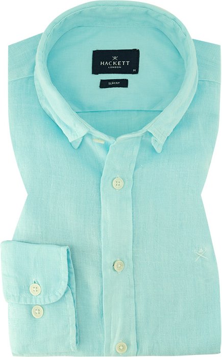 HACKETT Herren Hemd blau meliert Slim Fit
