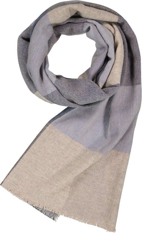 DANTE Herren Schal beige Kashmere-Wolle kariert