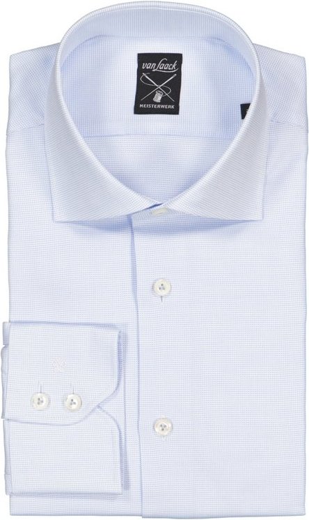 van Laack Herren Hemd blau gemustert