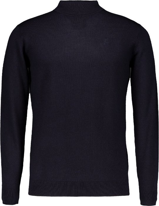 Thumbnail - KARL LAGERFELD Herren Stehkragenpullover blau unifarben
