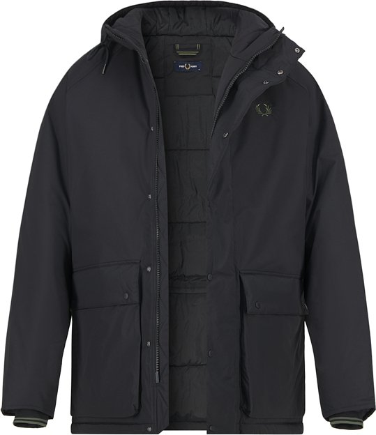 Fred Perry Herren Jacke schwarz unifarben