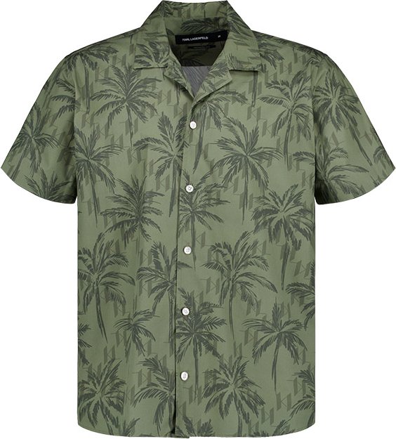 KARL LAGERFELD Herren Hemden grün geblümt