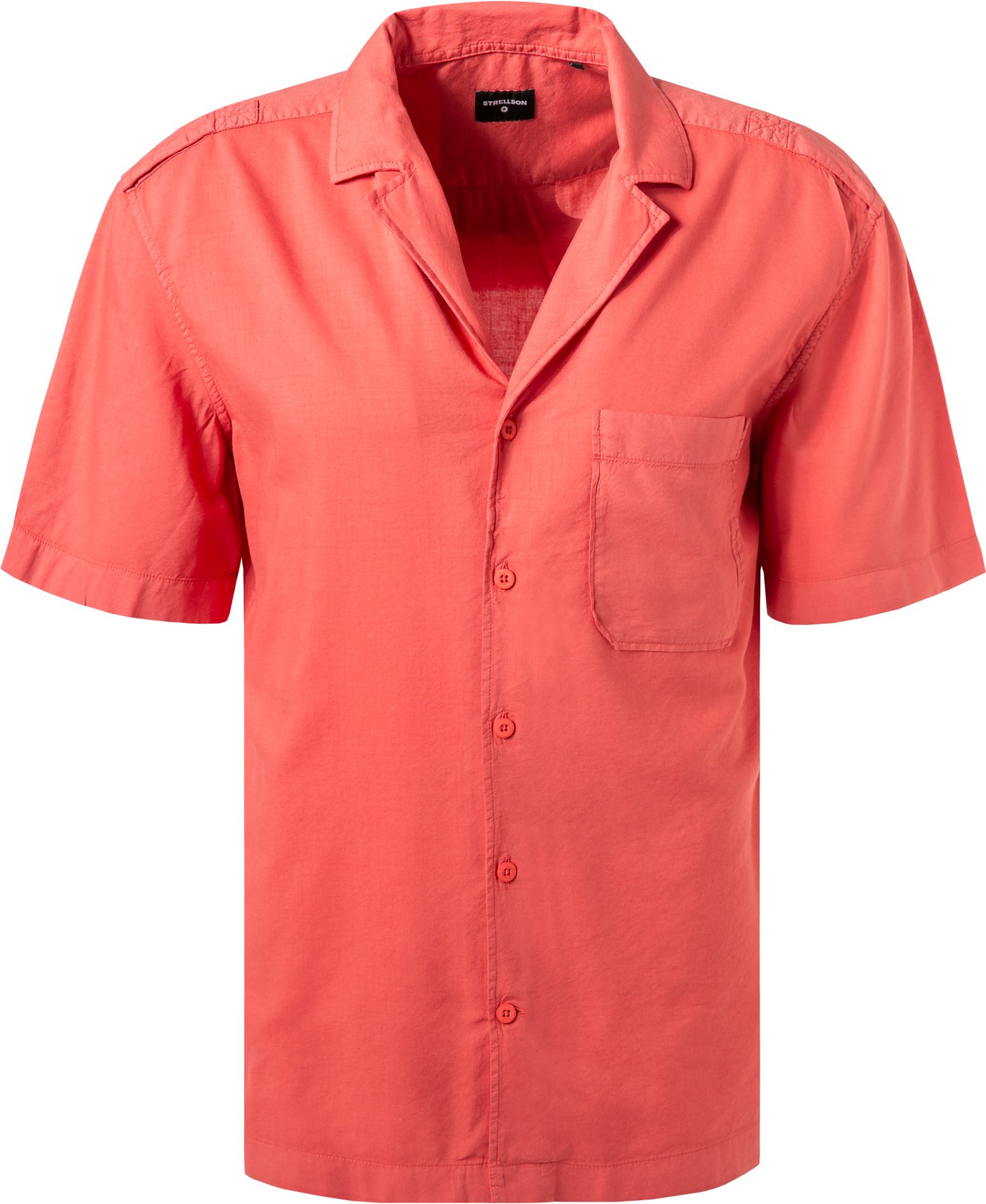 Strellson Herren Kurzarmhemd rot