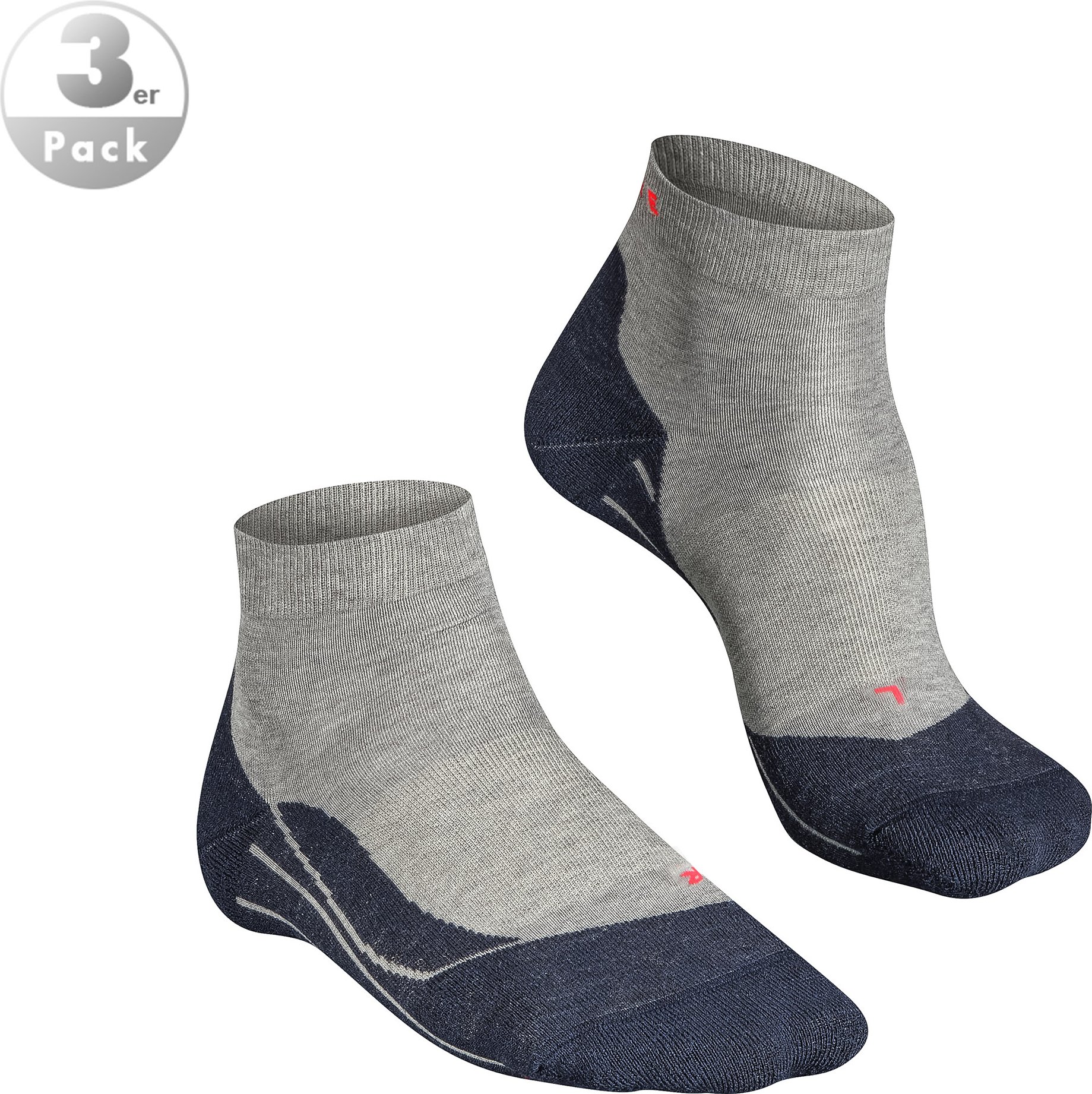 Thumbnail - Falke Herren Socken grau Baumwolle & Mix unifarben