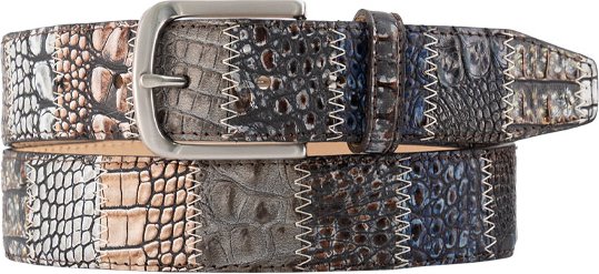 Thumbnail - Lindenmann Herren Gürtel multicolor Leder geprägt