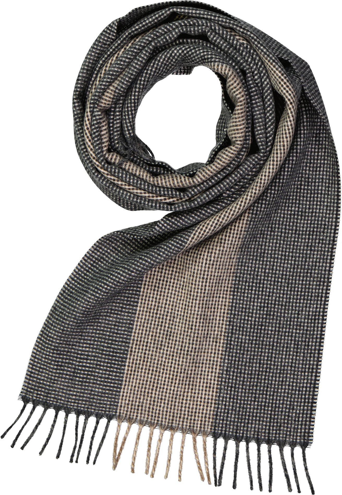 DANTE Herren Schal grau Kashmere-Wolle