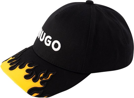 HUGO Herren Cap schwarz Baumwolle & Mix