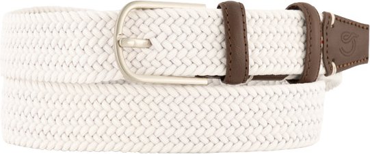 LA BOUCLE Herren Gürtel weiß Textil