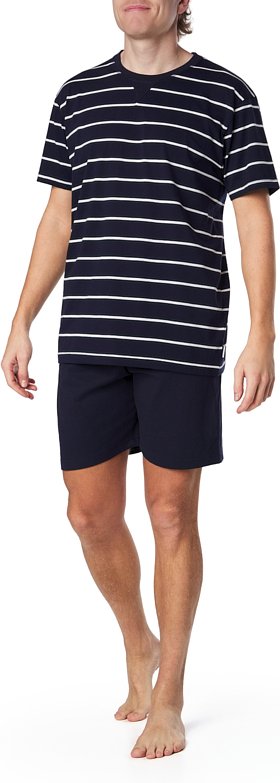 bugatti Herren Schlafanzüge blau Baumwolle & Mix Gestreift