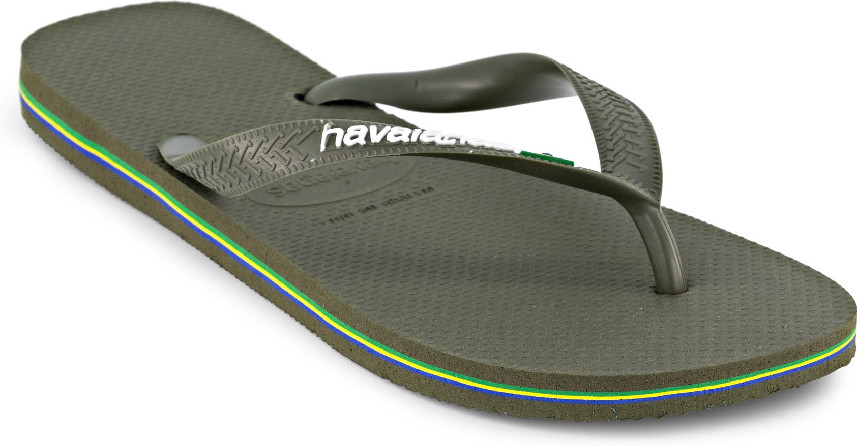 havaianas Herren Zehensandalen grün Gummi
