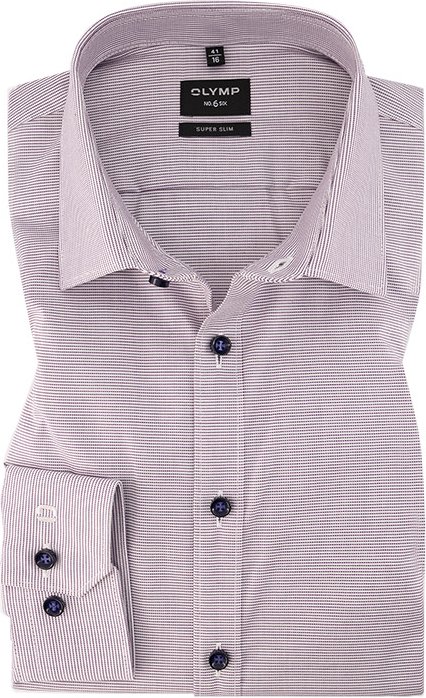 Thumbnail - OLYMP Herren Hemd violett meliert Slim Fit
