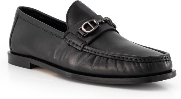 AIGNER Herren Loafer schwarz Glattleder