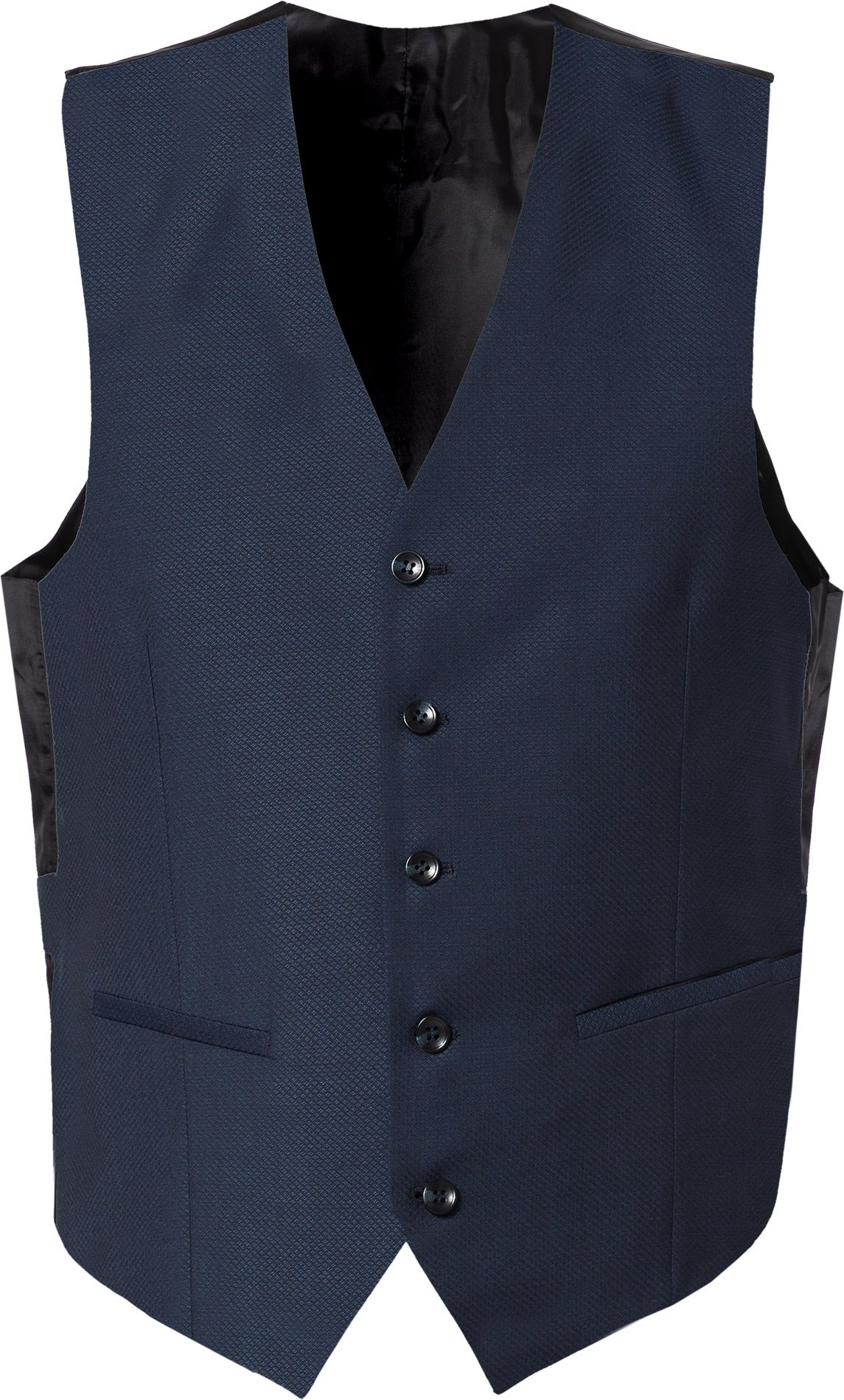 CG Herren Weste blau gemustert Slim Fit