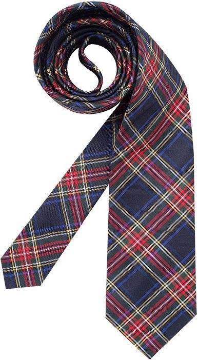 Thumbnail - Ascot Herren Krawatte blau mit Karos