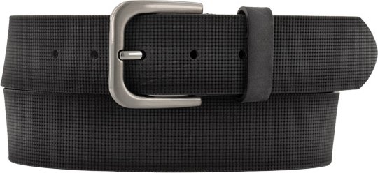 Lindenmann Herren Gürtel schwarz Leder geprägt