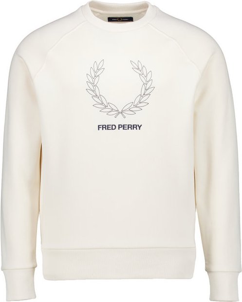 Fred Perry Herren Sweatshirt weiß unifarben