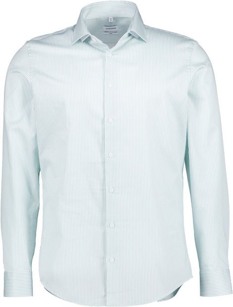 Seidensticker Herren Hemd blau gestreift Slim Fit