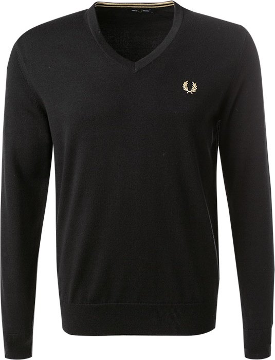 Fred Perry Herren Pullover schwarz unifarben