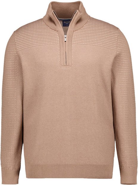 OLYMP Herren Pullover braun unifarben