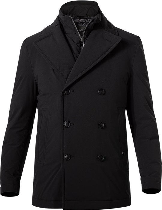 Thumbnail - BOSS Black Herren Daunenmantel schwarz unifarben Slim Fit
