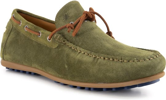 Floris van Bommel Herren Bootsschuhe grün Velours