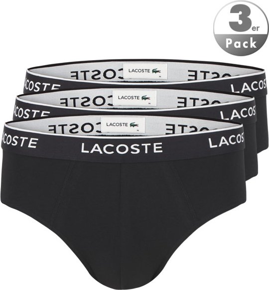 LACOSTE Herren Slips schwarz Baumwolle & Mix unifarben