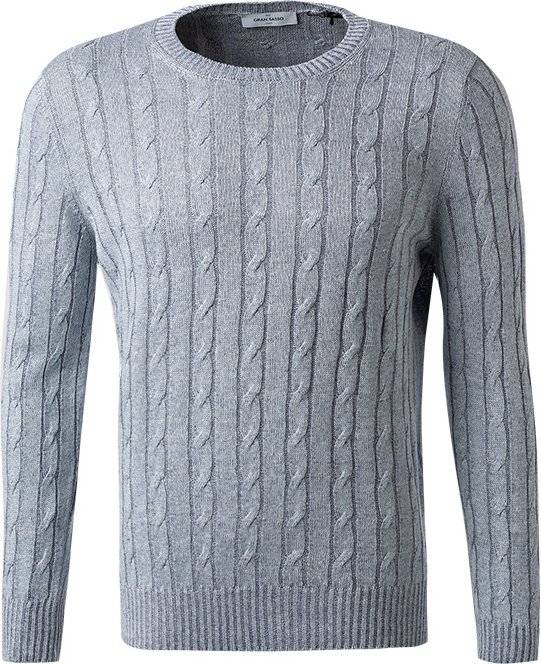 Gran Sasso Herren Pullover blau unifarben