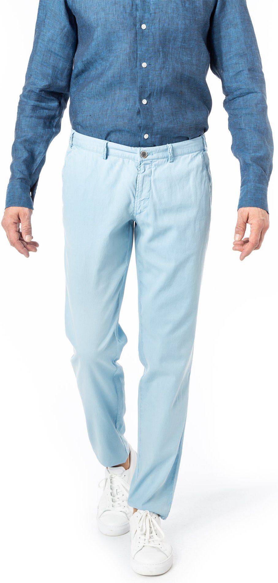 HILTL Herren Hose blau Slim Fit