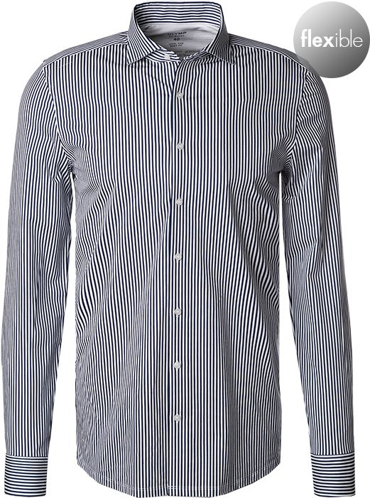 Thumbnail - OLYMP Herren Hemd blau gestreift