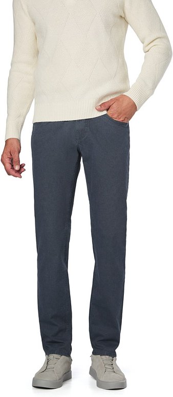 GARDEUR Herren Hose blau meliert