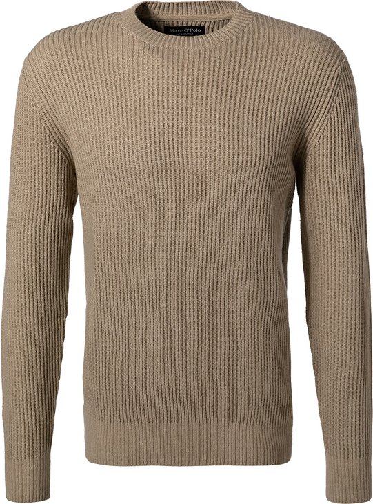 Marc O'Polo Herren Pullover beige unifarben
