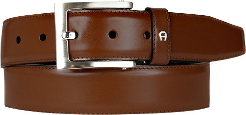 AIGNER Herren Gürtel braun Glattleder