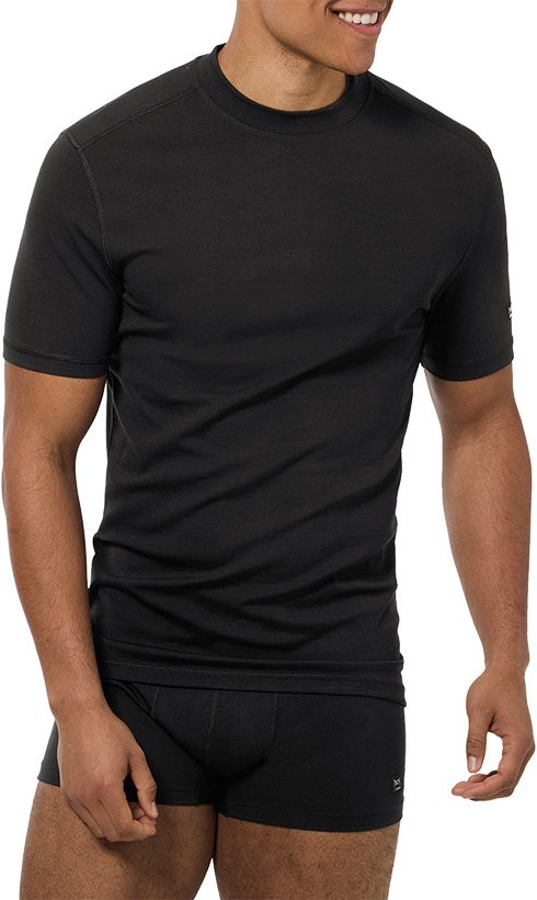 super.natural Herren T-Shirt schwarz Merinowool