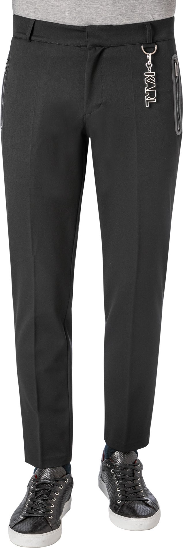 KARL LAGERFELD Herren Hose schwarz