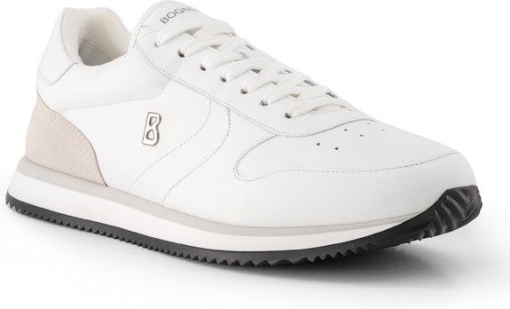 BOGNER Herren Schuhe weiß Glattleder
