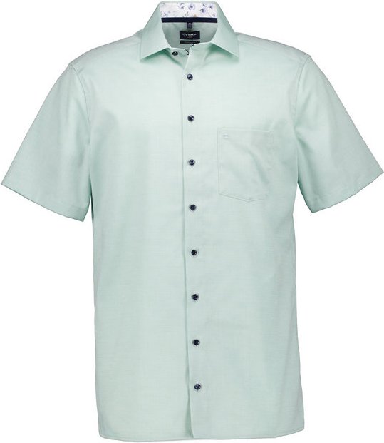 OLYMP Herren Kurzarmhemd grün