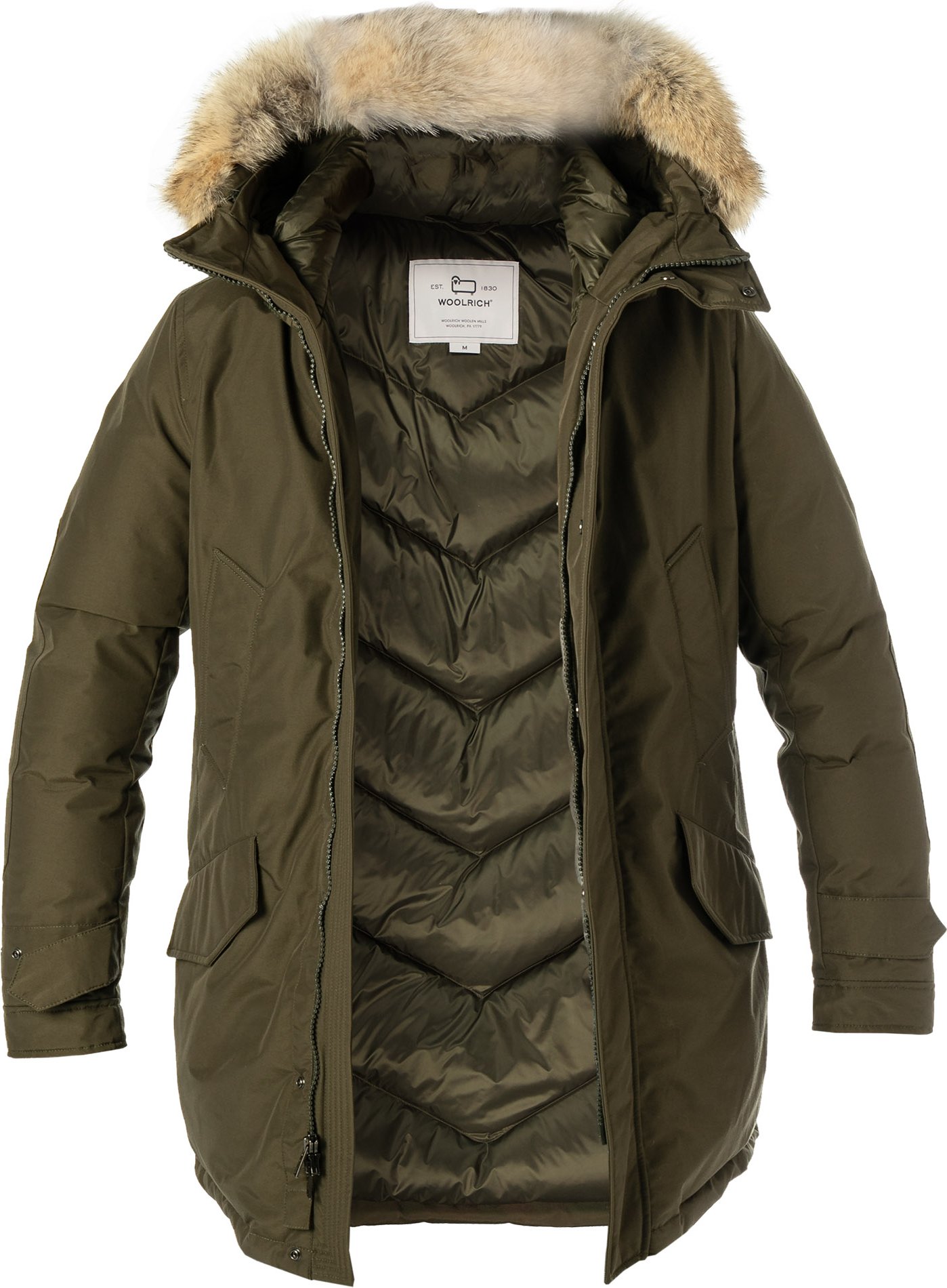 Thumbnail - WOOLRICH Herren Daunenparka grün unifarben