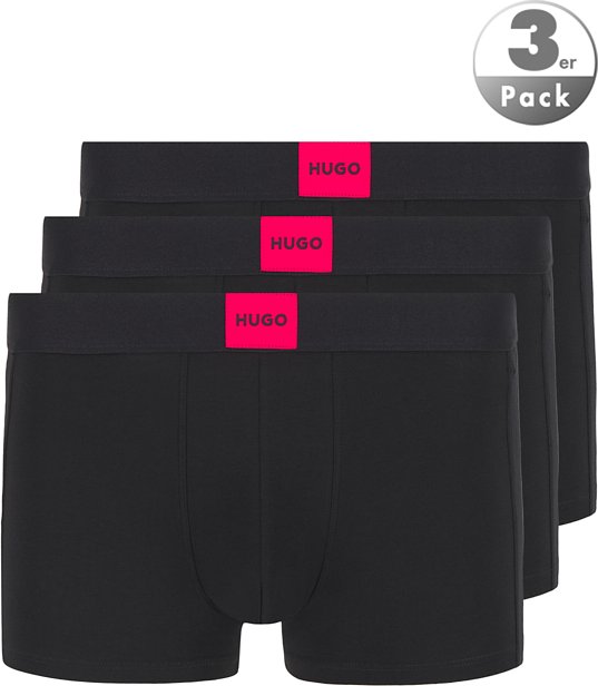 HUGO Herren Trunks grün Baumwolle & Mix unifarben