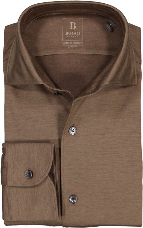 BOGGI MILANO Herren Hemd braun